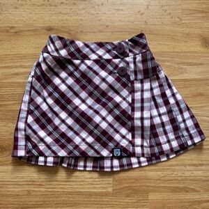 Justice Plaid A-Line Skort - size XS